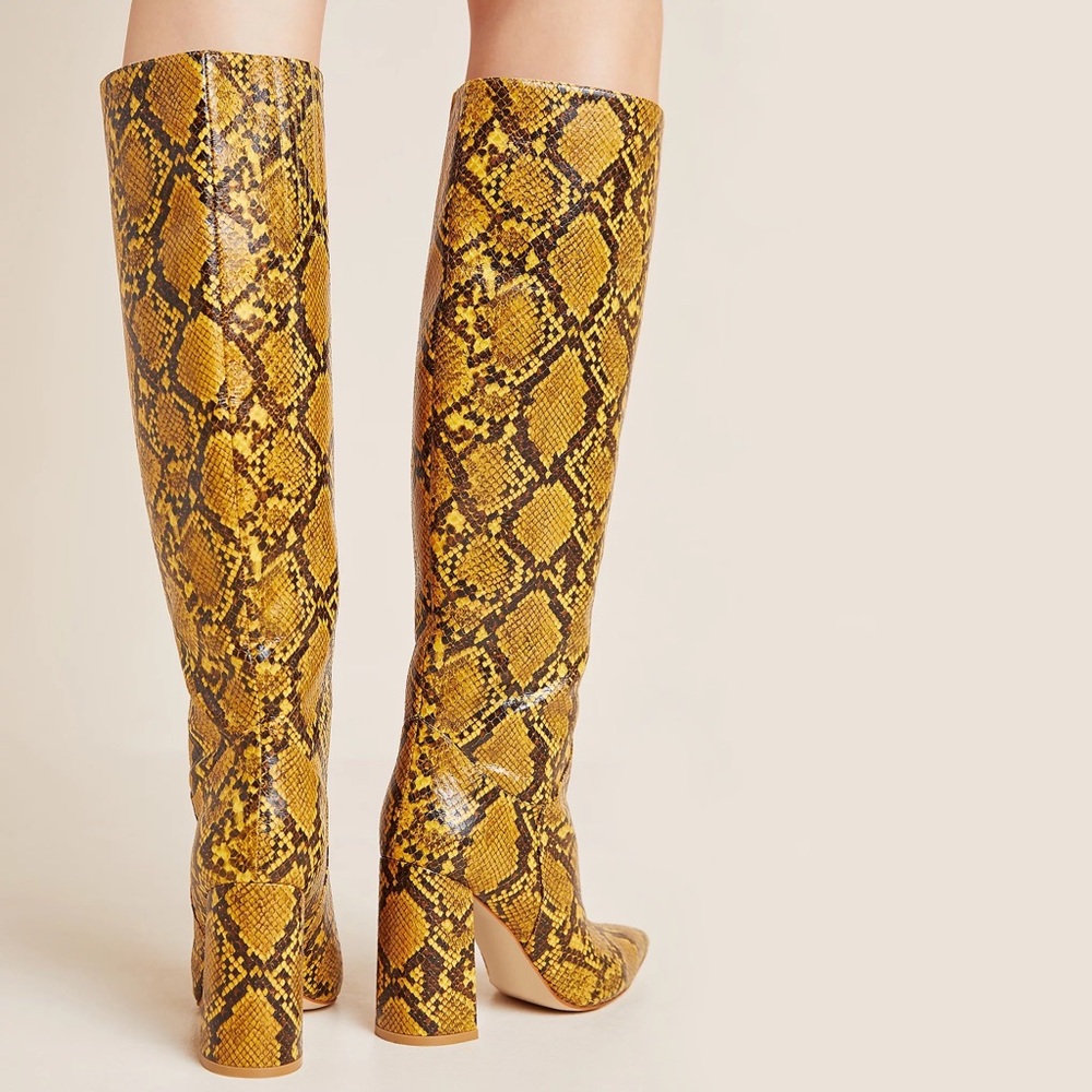 Jeffrey Campbell Siren Embossed Knee High Boots - Picture 3 of 9